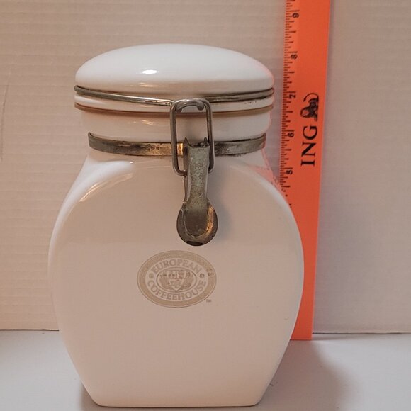 VTG Coffee Canister White EUROPEAN COFFEEHOUSE Victor Th Engwall & Co Collection - Picture 9 of 15